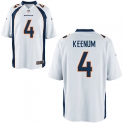 Mens Denver Broncos #4 Case Keenum Nike White Elite Jersey