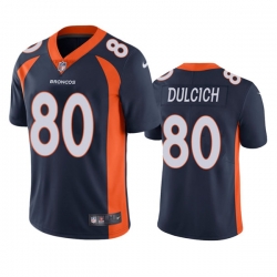 Men's Denver Broncos #80 Greg Dulcich Navy Vapor Untouchable Stitched Jersey