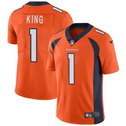 Nike Broncos 1 Marquette King Orange Vapor Untouchable Limited Jersey