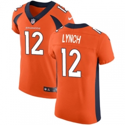 Nike Broncos #12 Paxton Lynch Orange Team Color Mens Stitched NFL Vapor Untouchable Elite Jersey