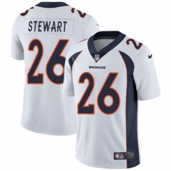 Nike Broncos #26 Darian Stewart White Mens Stitched NFL Vapor Untouchable Limited Jersey