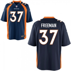 Nike Broncos 37 Royce Freeman Navy Alternate Elite Jersey