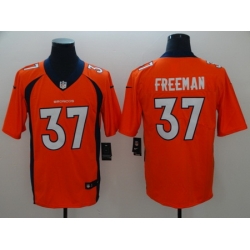 Nike Broncos 37 Royce Freeman Orange Vapor Untouchable Limited Jersey