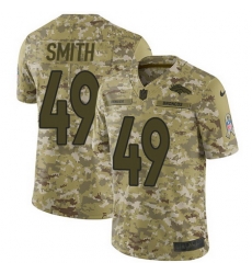Nike Broncos #49 Dennis Smith Camo Mens Stitched NFL Limited 2018 Salute To Service Jersey