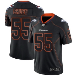 Nike Broncos #55 Bradley Chubb Lights Out Black Mens Stitched NFL Limited Rush Jersey