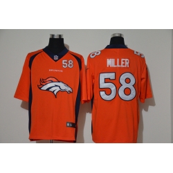 Nike Broncos 58 Von Miller Orange Team Big Logo Number Vapor Untouchable Limited Jersey