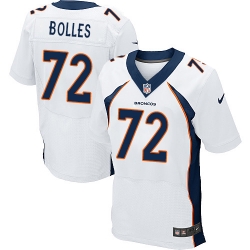 Nike Broncos #72 Garett Bolles White Mens Stitched NFL New Elite Jersey