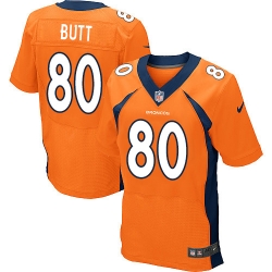 Nike Broncos #80 Jake Butt Orange Team Color Mens Stitched NFL New Elite Jersey