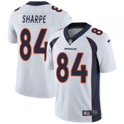 Nike Broncos #84 Shannon Sharpe White Mens Stitched NFL Vapor Untouchable Limited Jersey