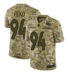 Nike Broncos #94 Domata Peko Camo Mens Stitched NFL Limited 2018 Salute To Service Jersey