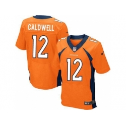 Nike Denver Broncos 12 Andre Caldwell Orange Elite NFL Jersey