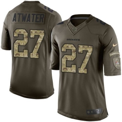 Nike Denver Broncos #27 Steve Atwater Green Men 27s Stitched NFL Limited Salute To Service Jersey