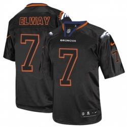 Nike Denver Broncos 7 John Elway Lights Out Black Elite NFL Jersey