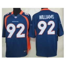 Nike Denver Broncos 92 Sylvester Williams Blue Limited NFL Jersey