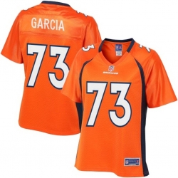 Denver Broncos #73 Garcia Orange Team Color Women Stitched NFL New Elite Jersey