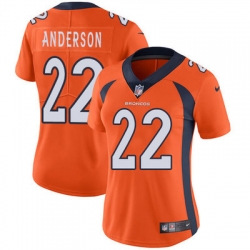 Nike Broncos #22 C J  Anderson Orange Team Color Womens Stitched NFL Vapor Untouchable Limited Jersey