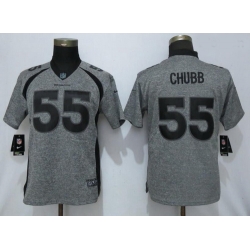 Women Nike Broncos 55 Bradley Chubb Gray Gridiron Gray Women Vapor Untouchable Limited Jersey