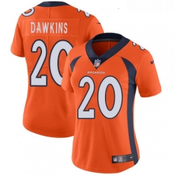 Womens Nike Denver Broncos 20 Brian Dawkins Elite Orange Team Color NFL Jersey