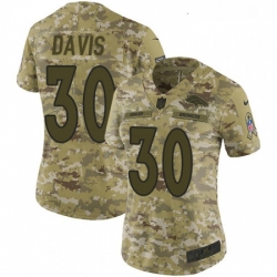 Womens Nike Denver Broncos 30 Terrell Davis Limited Camo 2018 Salute to Service NFL Jersey