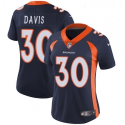 Womens Nike Denver Broncos 30 Terrell Davis Navy Blue Alternate Vapor Untouchable Limited Player NFL Jersey