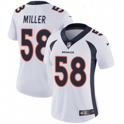 Womens Nike Denver Broncos 58 Von Miller Elite White NFL Jersey