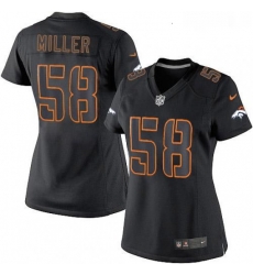 Womens Nike Denver Broncos 58 Von Miller Limited Black Impact NFL Jersey