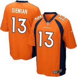 Nike Broncos #13 Trevor Siemian Orange Team Color Youth Stitched NFL New Elite Jersey