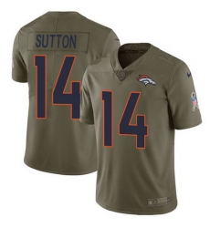 Nike Broncos #14 Courtland Sutton Olive Youth Stitched NFL Limited 2017 Salute to Service Jersey