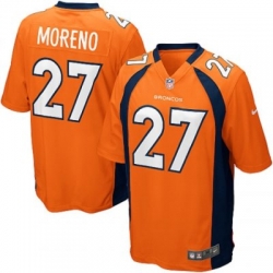 Youth Nike Denver Broncos 27# Knowshon Moreno Orange Jerseys