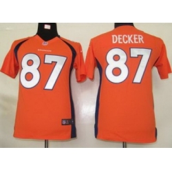 Youth Nike Denver Broncos 87# Eric Decker Orange Nike NFL Jerseys