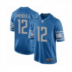 Men Detroit Lions 12 Danny Amendola Game Blue Team Color Football Jersey