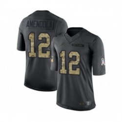 Men Detroit Lions 12 Danny Amendola Limited Black 2016 Salute to Service Football Jersey