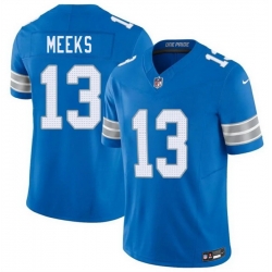 Men Detroit Lions  13 Jackson Meeks Blue 2026 F U S E  Vapor Limited Stitched Jersey
