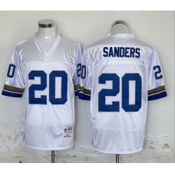 Men Detroit Lions 20 Barry Sanders Throwback Stitched Jersey