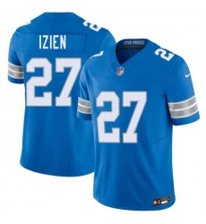 Men Detroit Lions  27 Christian Izien Blue 2026 F U S E  Vapor Limited Stitched Jersey