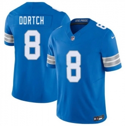 Men Detroit Lions  8 Greg Dortch Blue 2026 F U S E  Vapor Limited Stitched Jersey
