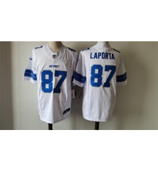 Men Detroit Lions 87 Sam LaPorta White 2024 F U S E  Vapor Limited Stitched Jersey