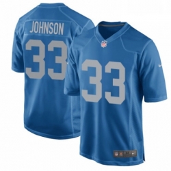 Men Nike Detroit Lions 33 Kerryon Johnson Game Blue Alternate NFL Jersey