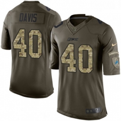 Men Nike Detroit Lions 40 Jarrad Davis Elite Green Salute to Service NFL Jersey