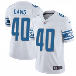 Men Nike Detroit Lions 40 Jarrad Davis Elite White NFL Jersey