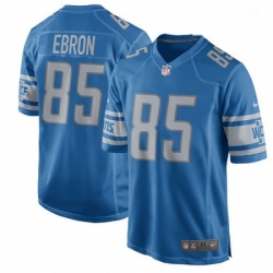 Men Nike Detroit Lions 85 Eric Ebron Game Light Blue Team Color NFL Jersey