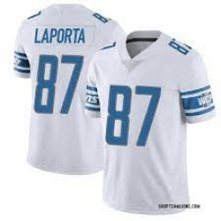 Men's Nike Sam Laporta White Detroit Lions Team Vapor Limited Jersey