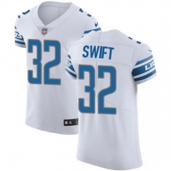 Nike Lions 32 D 27Andre Swift White Men Stitched NFL New Elite Jersey