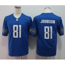 Nike Lions 81 Calvin Johnson Blue Vapor Untouchable Limited Jersey