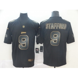 Nike Lions 9 Matthew Stafford Black Gold Vapor Untouchable Limited Jersey