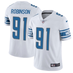 Nike Lions #91 Ashawn Robinson White Mens Stitched NFL Vapor Untouchable Limited Jersey