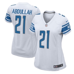 Nike Lions #21 Ameer Abdullah White Womens Stitched NFL Elite Jersey