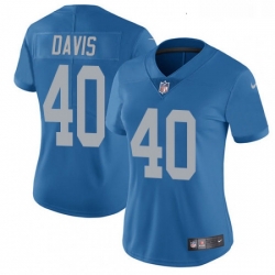 Womens Nike Detroit Lions 40 Jarrad Davis Limited Blue Alternate Vapor Untouchable NFL Jersey