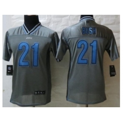 Youth Nike Detroit Lions 21 Reggie Bush Grey Vapor Elite NFL Jerseys