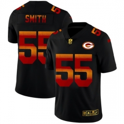 Green Bay Green Bay Green Bay Green Bay Packers 55 Za 27Darius Smith Men Black Nike Red Orange Stripe Vapor Limited NFL Jersey